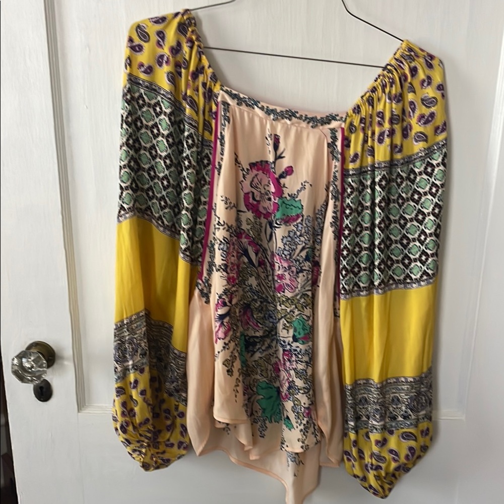 Free People Multicolor Bohemian Blouse